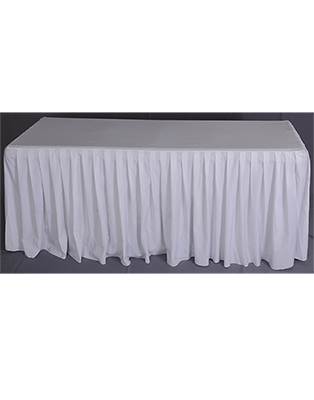 Table Skirt - Envelope Style - Shirred Pleat