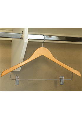 Wooden Hanger with Clip