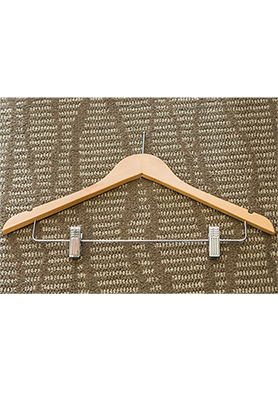 Security Wooden Hanger with Clip
