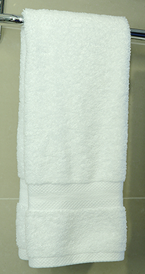 Hand Towel (Checkered) with Dobby Border - Color: White
