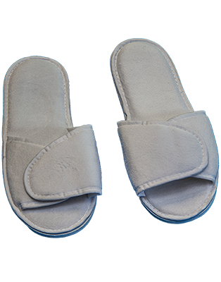 Slippers - Velour Slipper Open Toe