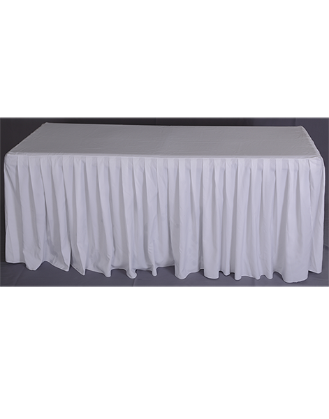 Table Skirt - Envelope Style - Shirred Pleat