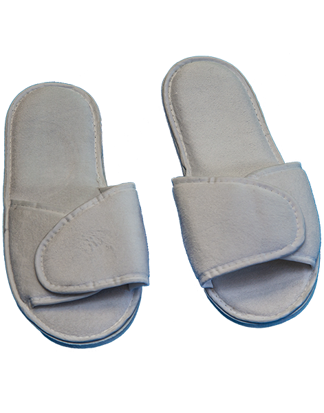 Slippers - Velour Slipper Open Toe