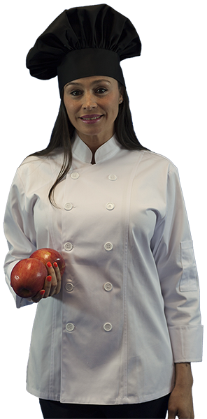 Women’s Chef Coat with Plastic Button Long Sleeve