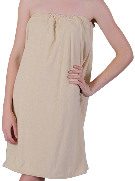 Stretch Terry Body Wrap with Velcro Closure - Beige
